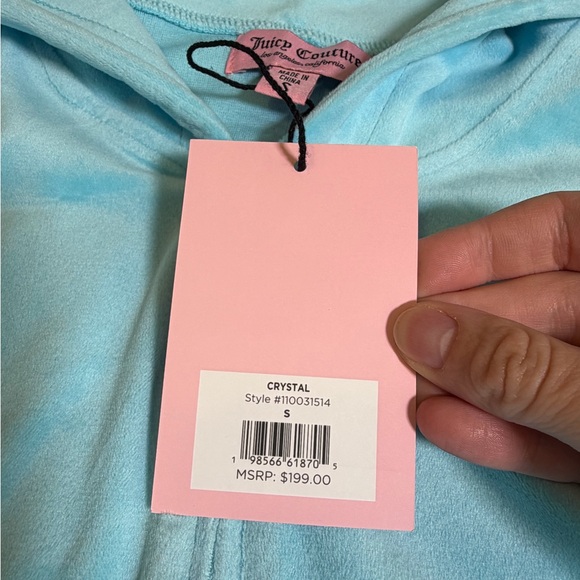 Juicy Couture y2k Crystal velour rhinestone bling tracksuit size small - Picture 5 of 8